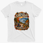 Take The Scenic Route – Smoky Mountains Tennessee T-Shirt - White