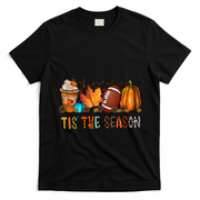 Tis The Season Coffee Fall Football And Halloween Pumpkin Meaningful Gift T-Shirt - Black