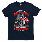 They Took The Towers But America Still Stood Tribute T-Shirt - Navy Blue