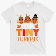Turkey Thanksgiving TeamTiny Turkeys Nurse Fall NICU Nurse T-Shirt - White