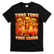Tung Tung Tung Sahur Meme T-Shirt - Black