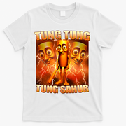 Tung Tung Tung Sahur Meme T-Shirt - White