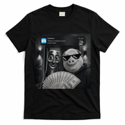 Tung Tung Tung Sahur John Pork Meme Brainrot T-Shirt - Black