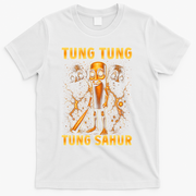 Tung Tung Tung Sahur Is Calling Italian Brainrot T-Shirt - White