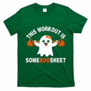 This Workout Is Boo Sheet Funny Cute Gym Ghost Halloween T-Shirt - Irish Green