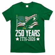 USA 250 Years Eagle 1776-2026 Flag T-Shirt - Green