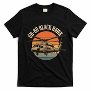 UH-60 Black Hawk Vintage Helicopter T-Shirt - Black