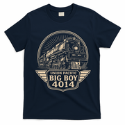 Union Pacific 4014 Big Boy Vintage Steam Engine T-Shirt - Navy Blue
