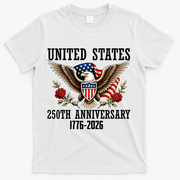 United States 250th Anniversary 1776-2026 T-Shirt - White