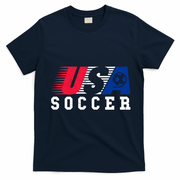 USA Soccer Fan American Football T-Shirt - Navy Blue