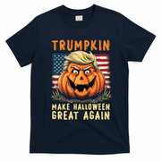 Usa Trumpkin Make Halloween Great Again Funny Trump T-Shirt - Navy Blue