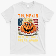 Usa Trumpkin Make Halloween Great Again Funny Trump T-Shirt - White