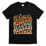 Vintage Autumn Foliage Appreciation for 6th Grade Educators T-Shirt - Black