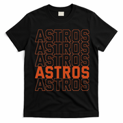 Vintage Astros Retro Style Name Sports Fan T-Shirt - Black