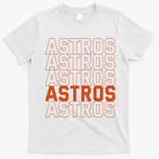 Vintage Astros Retro Style Name Sports Fan T-Shirt - White