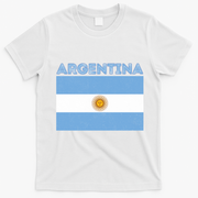 Vintage Argentina Sun Flag T-Shirt - White