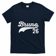Vintage Bruno 26 Name T-Shirt - Navy Blue