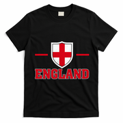 Vintage Bold England Shield Proud Brits T-Shirt - Black