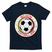 Vintage Belgium Football 1895 Soccer T-Shirt - Navy Blue