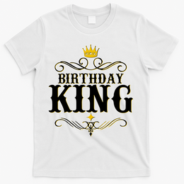 Vintage Birthday King T-Shirt - White