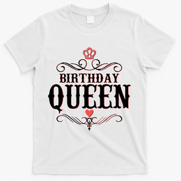 Vintage Birthday Queen T-Shirt - White