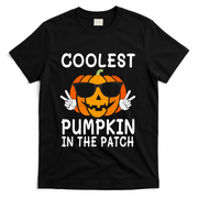 Vintage Coolest Pumpkin In The Patch Halloween Autumn Funny Gift T-Shirt - Black
