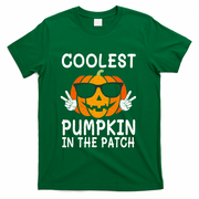Vintage Coolest Pumpkin In The Patch Halloween Autumn Funny Gift T-Shirt - Green