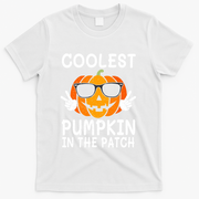 Vintage Coolest Pumpkin In The Patch Halloween Autumn Funny Gift T-Shirt - White
