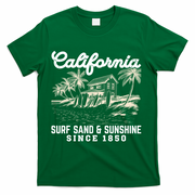Vintage California Summer Beach Vibes Vacation T-Shirt - Green