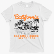 Vintage California Summer Beach Vibes Vacation T-Shirt - White