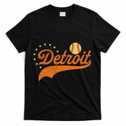 Vintage Detroit Baseball Fan T-Shirt - Black