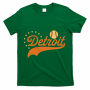 Vintage Detroit Baseball Fan T-Shirt - Green