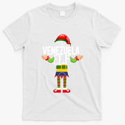 Venezuela Elf Matching Proud Patriotic Group Christmas Party Funny Gift T-Shirt - White