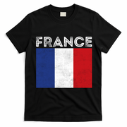 Vintage French Flag France Fan T-Shirt - Black