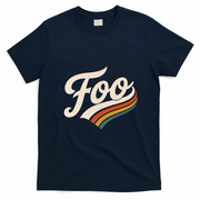 Vintage Foo Name Retro Style T-Shirt - Navy Blue