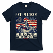 Vintage Get In Loser We're Crossing The Delaware T-Shirt - Navy