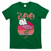 Vintage Halloween Flamingo Ghost Sunset Print T-Shirt - Irish Green