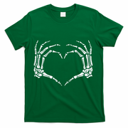Vintage Halloween Skeleton Heart Sign Costume T-Shirt - Green