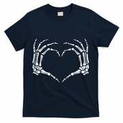 Vintage Halloween Skeleton Heart Sign Costume T-Shirt - Navy