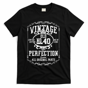 40th Birthday Genuine All Original Parts T-Shirt - Black