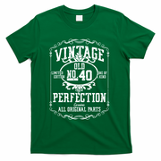 40th Birthday Genuine All Original Parts T-Shirt - Green
