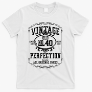 40th Birthday Genuine All Original Parts T-Shirt - White