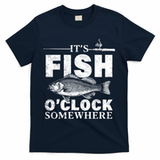Vintage It's Fish O'Clock Somewhere T-Shirt - Navy