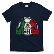 Vintage Mexico Soccer Fan Gear T-Shirt - Navy Blue