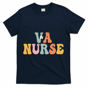 VA Nurse Week Groovy Appreciation Day For Work T-Shirt - Navy