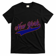 Vintage New York Varsity Name Team Basketball T-Shirt - Black