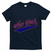 Vintage New York Varsity Name Team Basketball T-Shirt - Navy