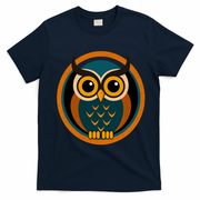 Vintage Owl Naturu Retro Wilderness T-Shirt - Navy Blue