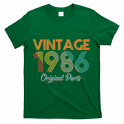 Vintage Original Parts Birthday 1986 40th Birthday T-Shirt - Green