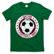 Vintage Qatar Football 1960 Soccer Emblem T-Shirt - Irish Green